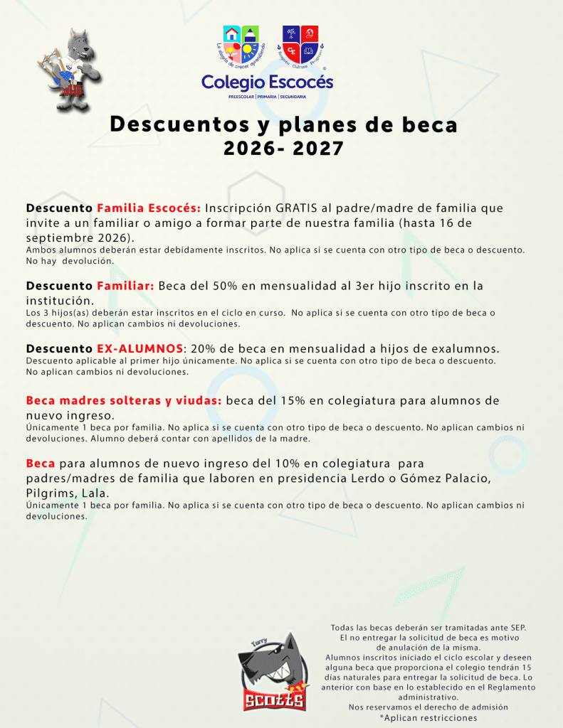 Becas y descuentos