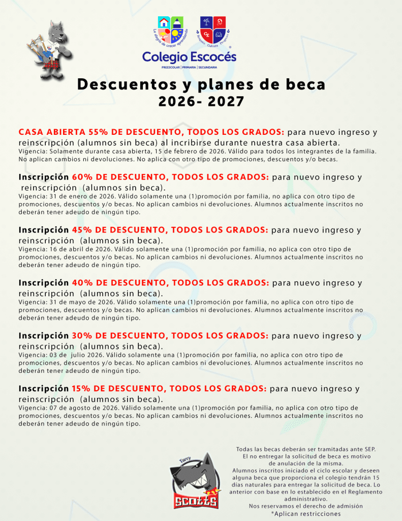 Becas y descuentos